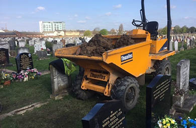 Use of a Dumper within the Cemetery and Churchyard (Skills Card)